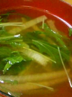大根と水菜のスープ-レシピのメイン写真