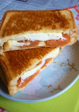 チーズ＆辛子明太子たっぷりホットサンド-レシピのメイン写真