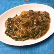 エノキダケと牛肉のオイスターあんかけ
