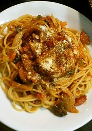 トマト缶ナポリタン-レシピのメイン写真