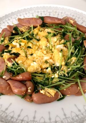 お昼ごはんに☆簡単☆安い☆豆苗の炒め物-レシピのメイン写真