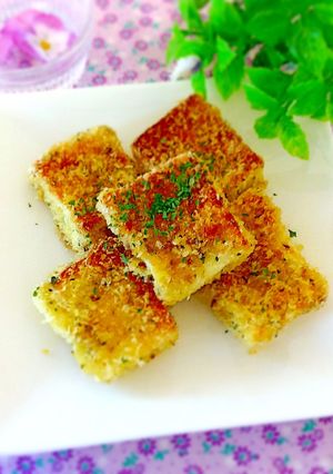 はんぺんのハニーマスタードパン粉焼き♬-レシピのメイン写真