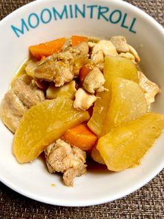 圧力鍋で大根と鶏モモ肉の煮物-レシピのメイン写真