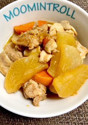 圧力鍋で大根と鶏モモ肉の煮物-レシピのメイン写真
