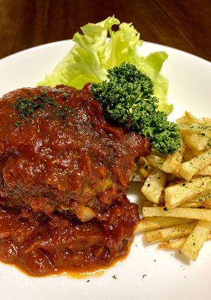 ☆トマトでデミグラスハンバーグ-レシピのメイン写真
