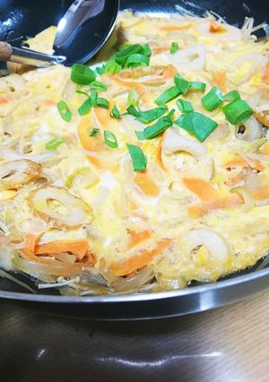親子丼みたいな節約レシピの卵とじ♥゛-レシピのメイン写真