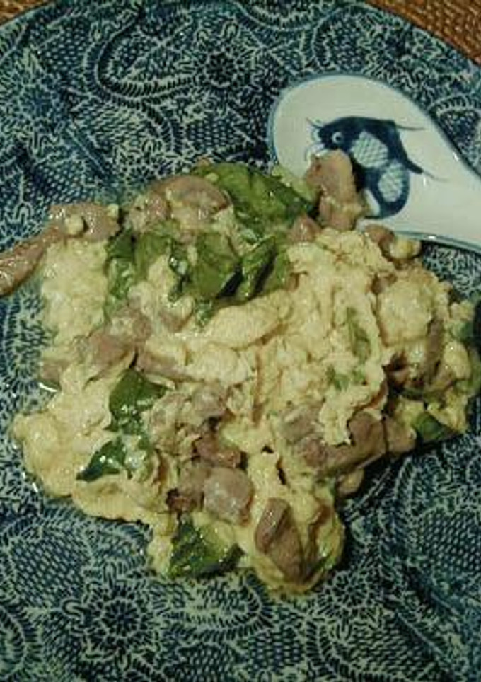 台湾の思い出の味　九層塔の代わりに　～バジルと鶏ハツの卵焼き～-レシピのメイン写真