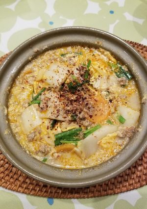 麻婆風ピリ辛豆乳鍋-レシピのメイン写真