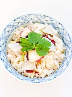 さといもとタコのしょうが炊き込みごはん-レシピのメイン写真