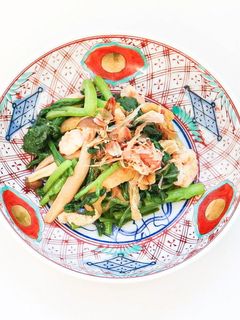 春菊とシバエビの炒め煮-レシピのメイン写真