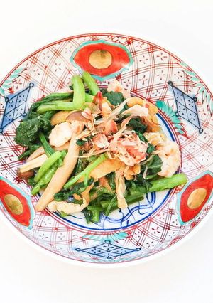 春菊とシバエビの炒め煮-レシピのメイン写真