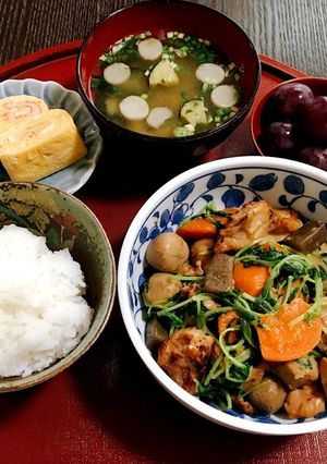 里芋と鶏和食ランチ-レシピのメイン写真