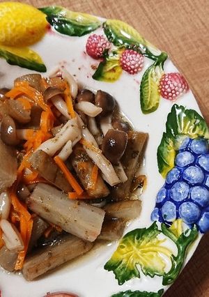 ごぼうときのこの蒸し物-レシピのメイン写真
