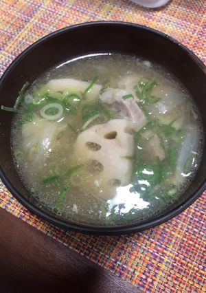 レンコンと豚肉の根菜ジンジャースープ-レシピのメイン写真