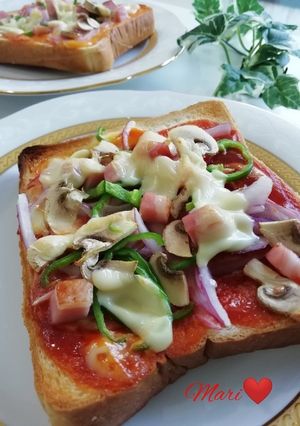 オニオン&マッシュルームのピザトースト-レシピのメイン写真