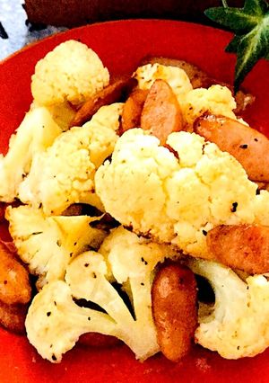 カリフラワーとウインナーのカレー味ソテー-レシピのメイン写真