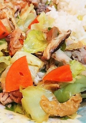 ボーク野菜炒めライス-レシピのメイン写真