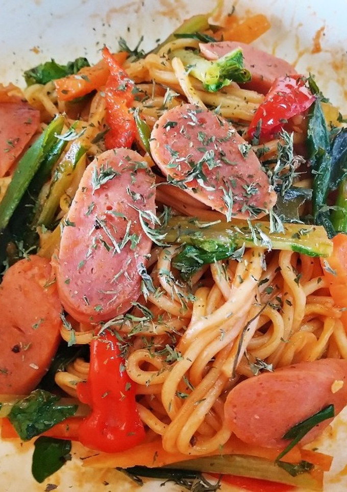 ﾅﾎﾟﾘﾀﾝ風焼そば(レンジ簡単)-レシピのメイン写真