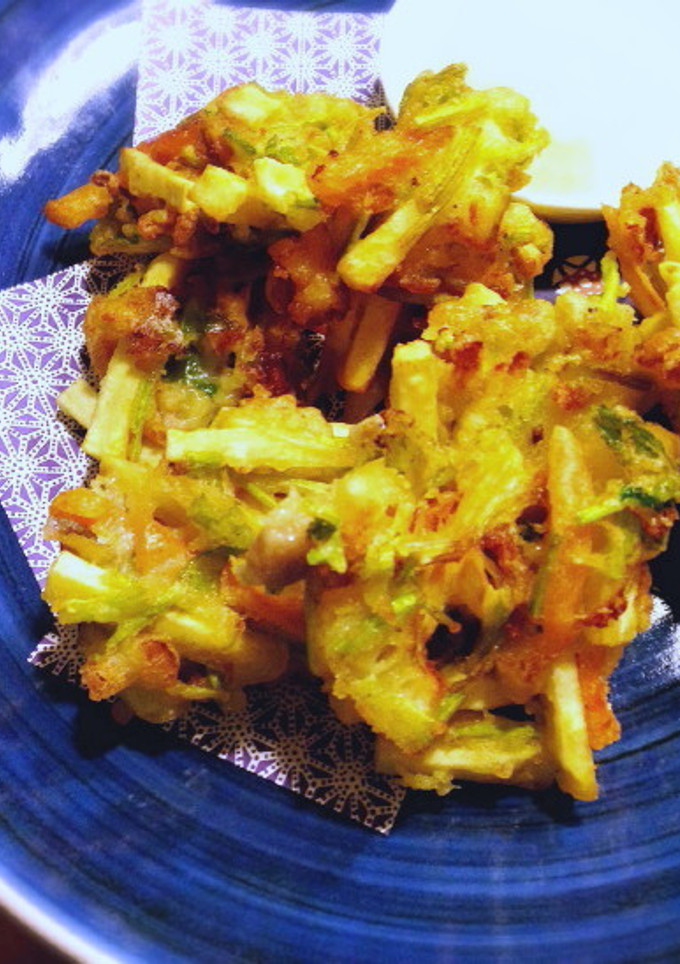 薬膳★しめじとさつまいもと柿のかき揚げ-レシピのメイン写真