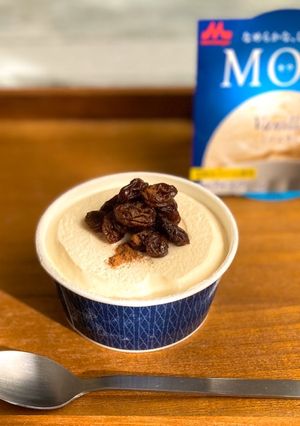 バニラアイスに☆ラムレーズン&シナモン-レシピのメイン写真