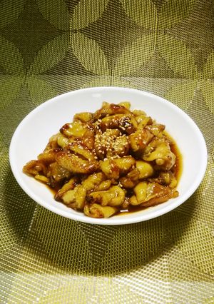 焼き鳥(皮)甘辛煮-レシピのメイン写真