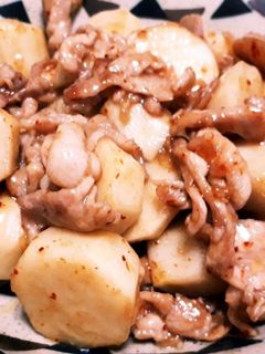 里芋と豚肉の☆甘辛炒め-レシピのメイン写真