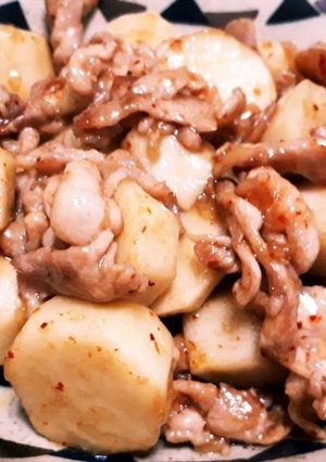 里芋と豚肉の☆甘辛炒め-レシピのメイン写真