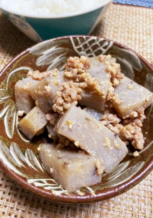 こんにゃくと豚挽き肉の味噌炒め煮-レシピのメイン写真