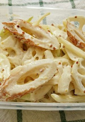 蓮根とセロリと竹輪の粒マスタードサラダ-レシピのメイン写真