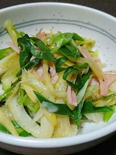 ハムとセロリとねぎの炒め物-レシピのメイン写真
