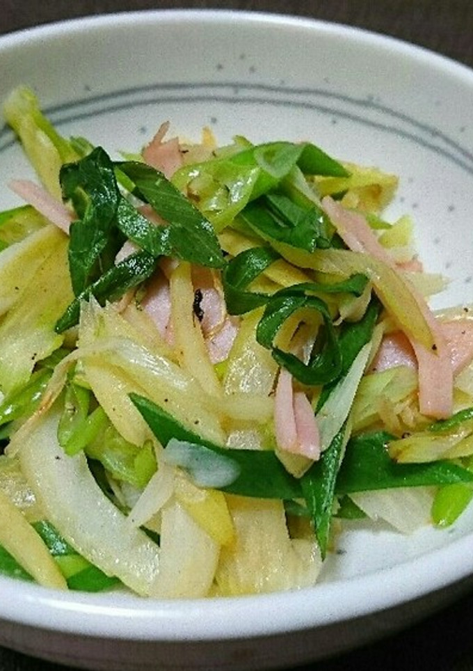 ハムとセロリとねぎの炒め物-レシピのメイン写真