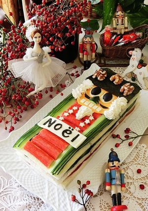 クリスマスくるみ割り人形のサンドイッチ-レシピのメイン写真
