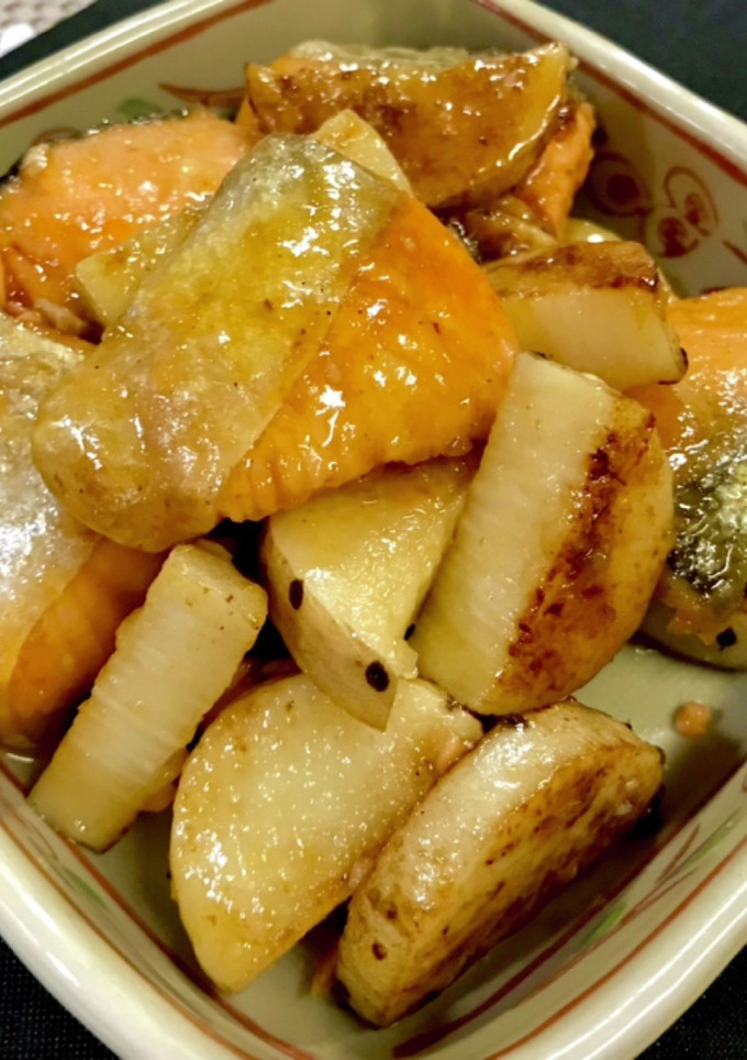 鮭と長いものバター醤油照り焼き-レシピのメイン写真
