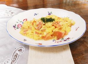 トマト入りスクランブルエッグ♡朝食に-レシピのメイン写真