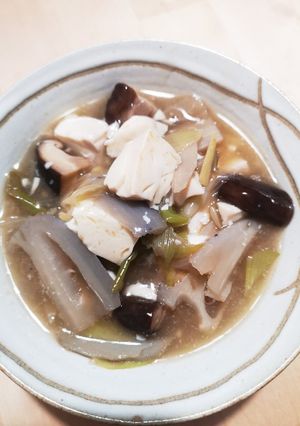 豆腐の蓮根あんかけ-レシピのメイン写真