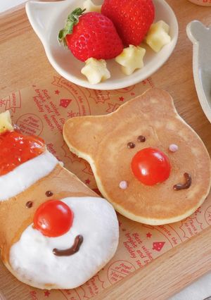 ホットケーキデコレーション幼児食-レシピのメイン写真