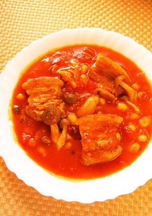 ☺簡単♪豚バラ肉と大豆のトマトシチュー☺-レシピのメイン写真