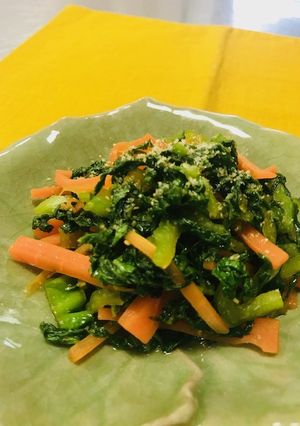 かつお菜と人参のきんぴら【JA福岡市】-レシピのメイン写真