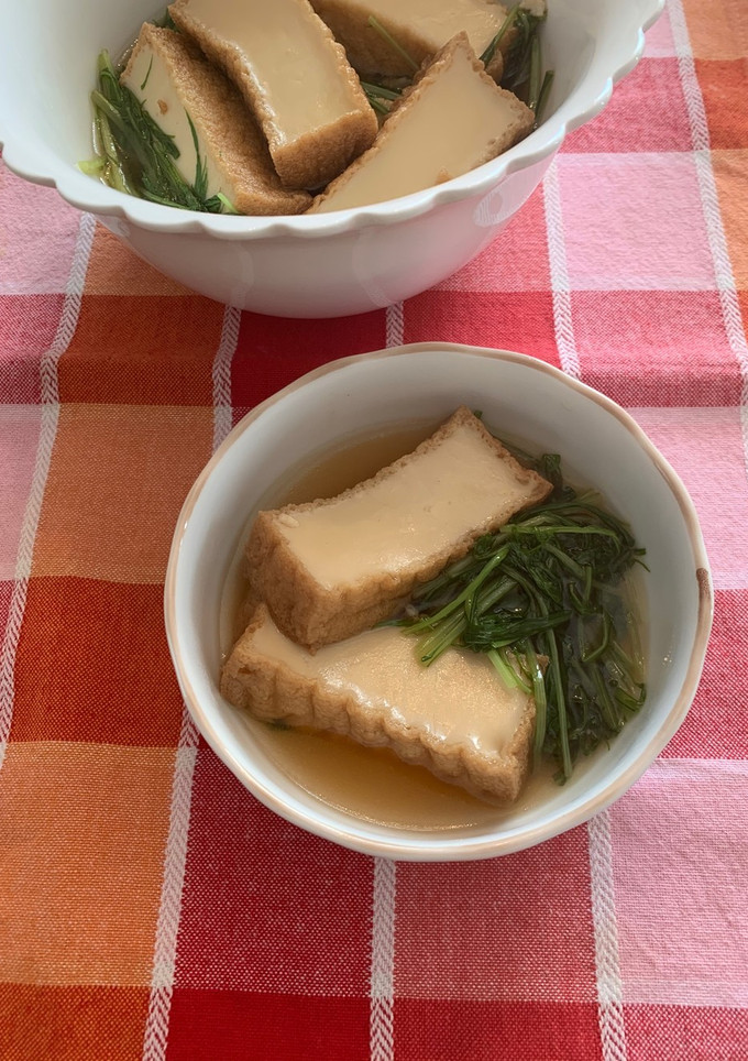 厚揚げと京菜の煮物-レシピのメイン写真