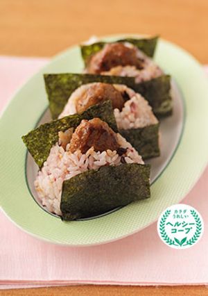 ハンバーグの雑穀おにぎり-レシピのメイン写真