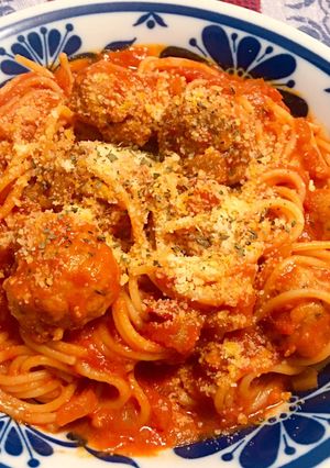 *絶品!ミートボールパスタ*-レシピのメイン写真