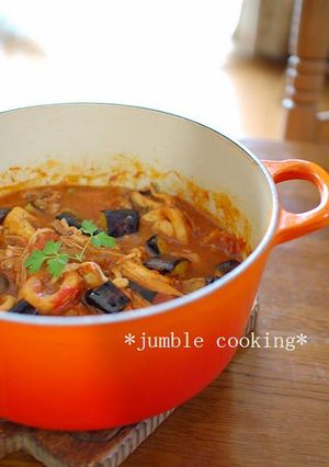 絶品♪イカと豚ひき肉のトマト煮込み-レシピのメイン写真