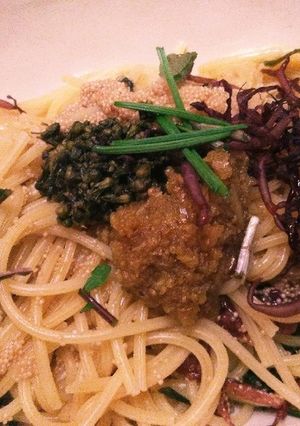 アマランサスと薬草の健康たらこ風パスタ♪-レシピのメイン写真