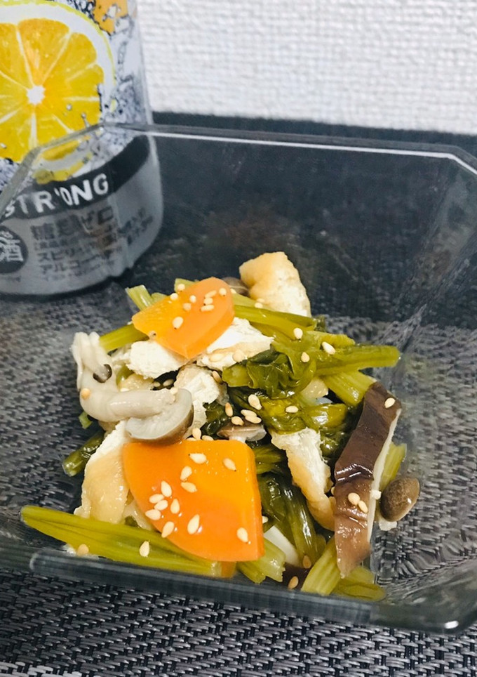 小松菜を使った五目煮浸し-レシピのメイン写真
