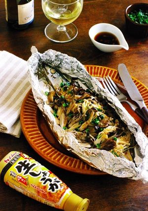 しょうがポン酢de秋刀魚と茸のホイル焼き-レシピのメイン写真