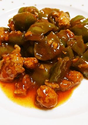 ピーマンと挽肉の甘酢ケチャップ炒め-レシピのメイン写真