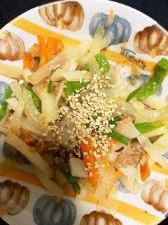全てレンジ青椒肉絲風ケチャップ炒め-レシピのメイン写真