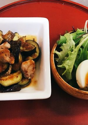 豚肉とナスのおろし炒めランチ-レシピのメイン写真