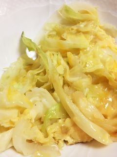 母の味♪材料2つ!簡単キャベツの卵とじ-レシピのメイン写真