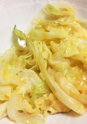 母の味♪材料2つ！簡単キャベツの卵とじ-レシピのメイン写真